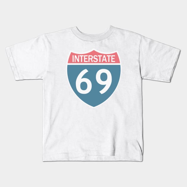 Interstate 69 Kids T-Shirt by Etopix